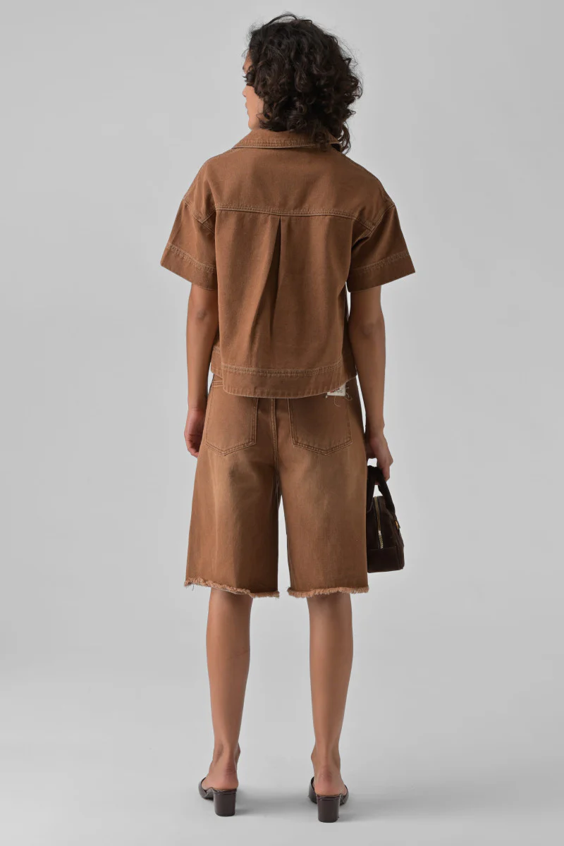 Orfeo Lyne Brown Denim Blouse - Image 4