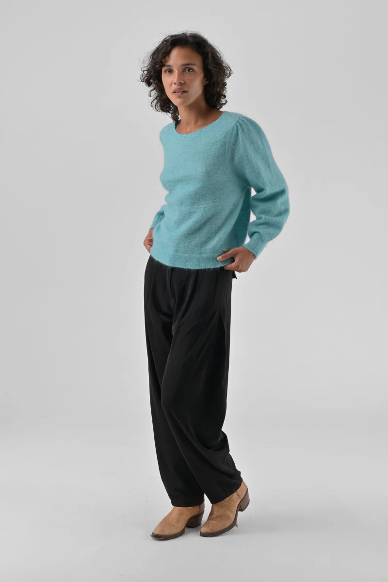 Orfeo Zephyra Pull Over Sweater Aqua - Image 2