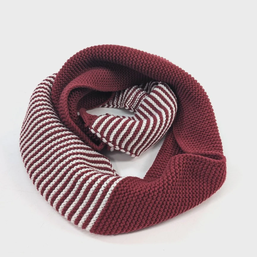 Pandji Half & Half Snood Dark Red