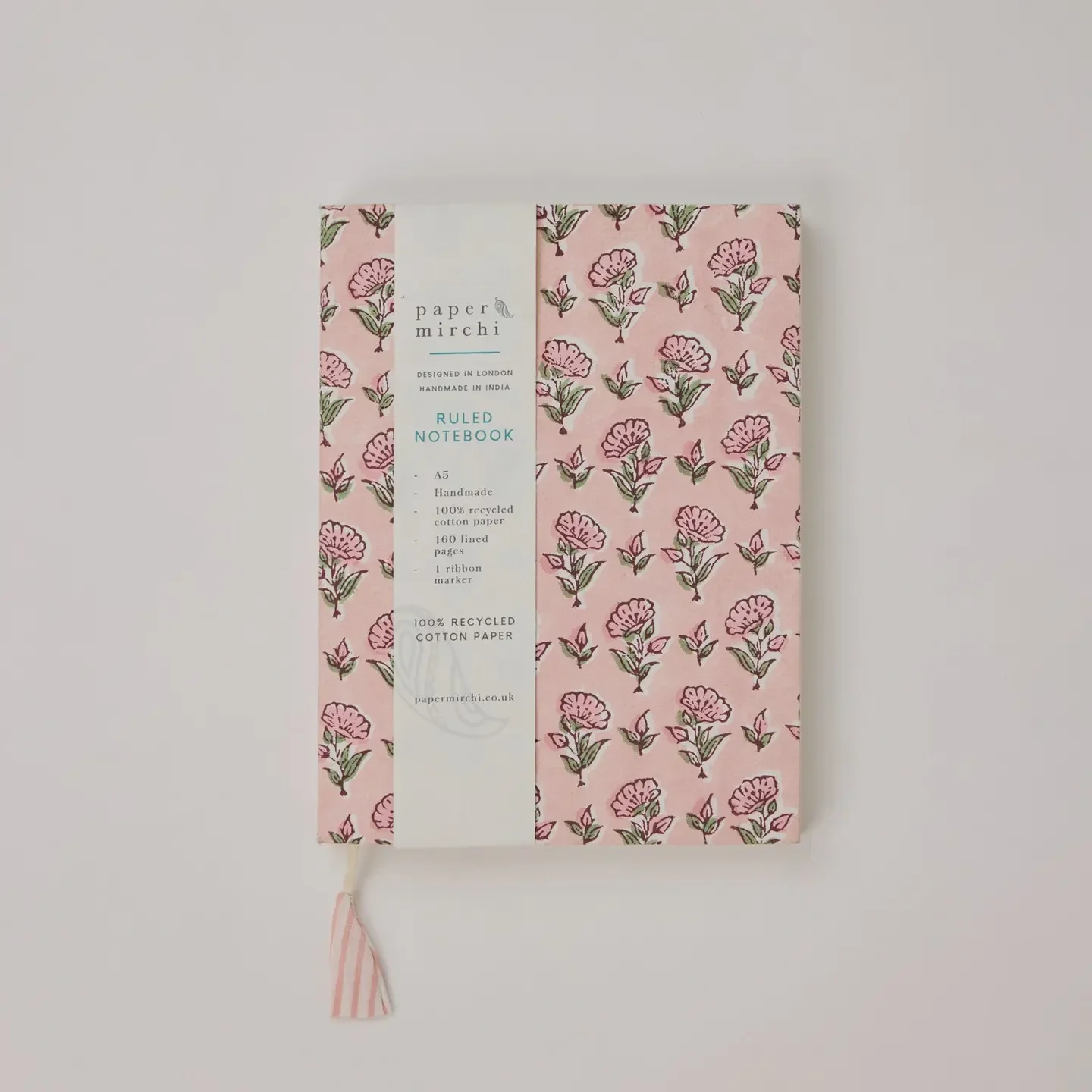 Paper Mirchi A5 Ruled Notebook- Ditsy Floral Blush