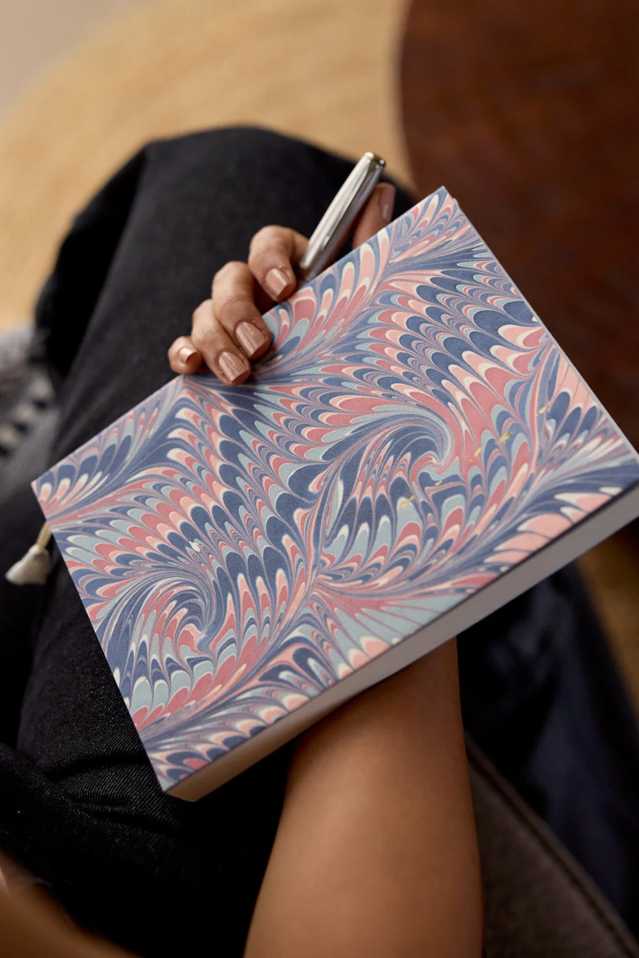 Paper Mirchi A5 Ruled Notebook - Twisted Scallops Hydrangea - Image 7