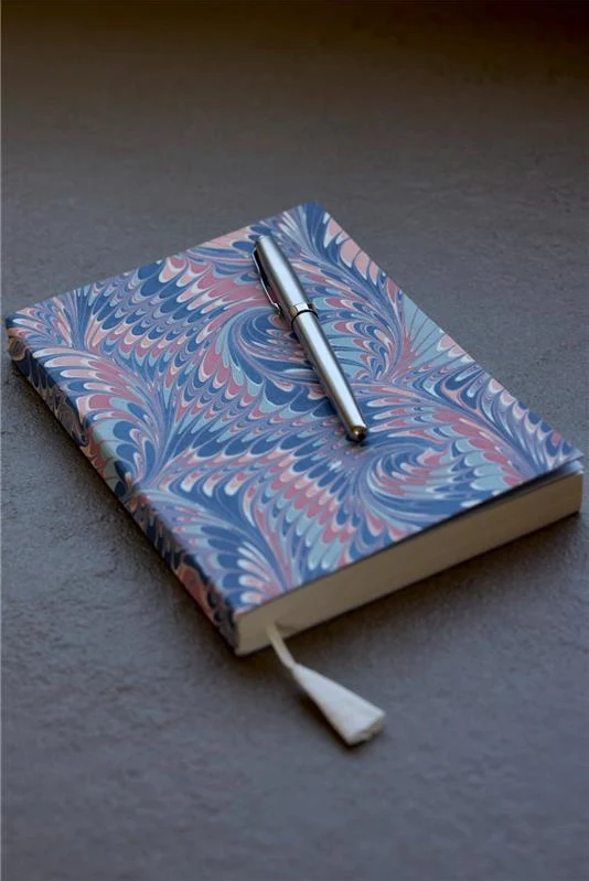 Paper Mirchi A5 Ruled Notebook - Twisted Scallops Hydrangea - Image 8