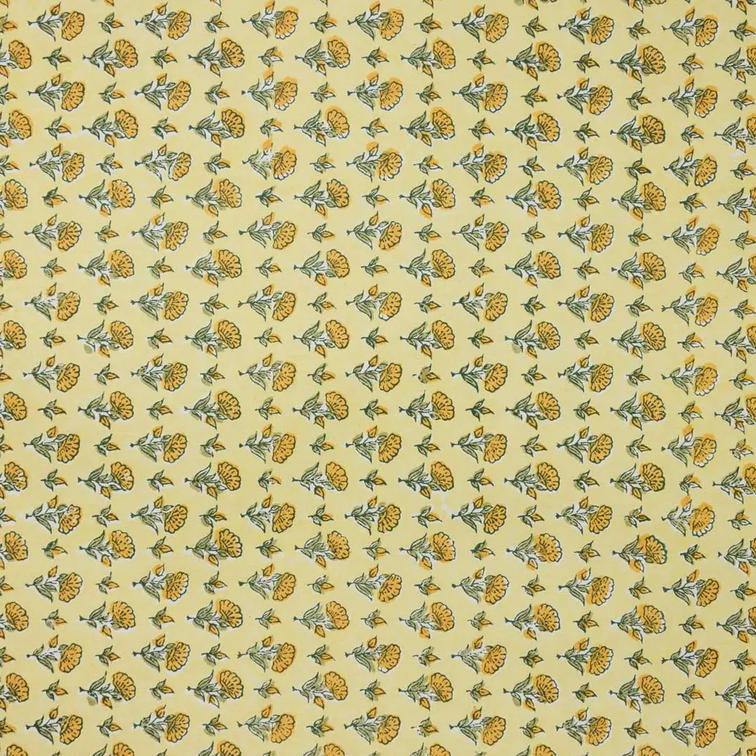 Paper Mirchi Block Printed Wrapping Paper Ditsy Floral Sunshine - Image 2