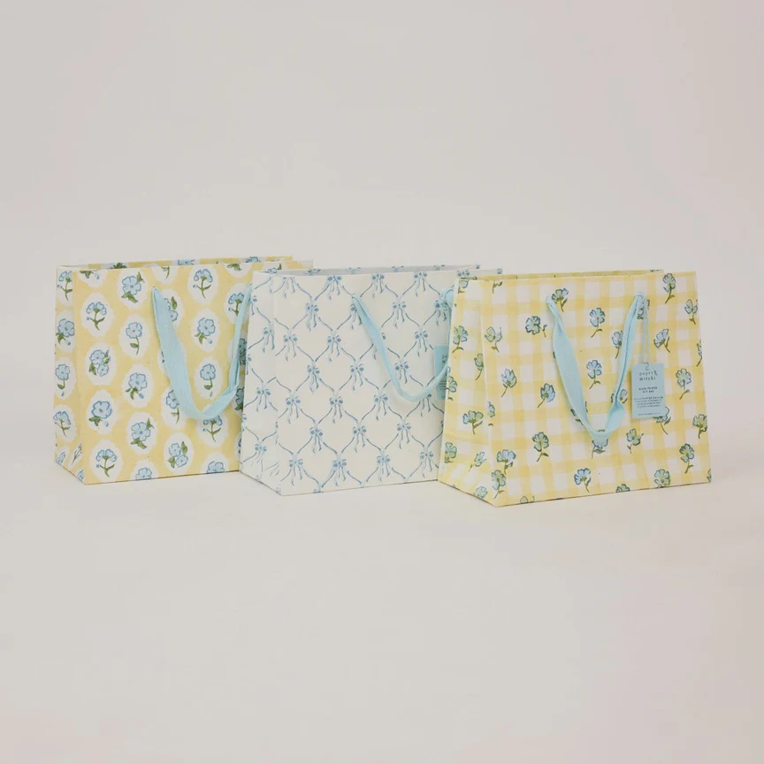 Paper Mirchi Hand Block Printed Gift Bag Medium Alaska