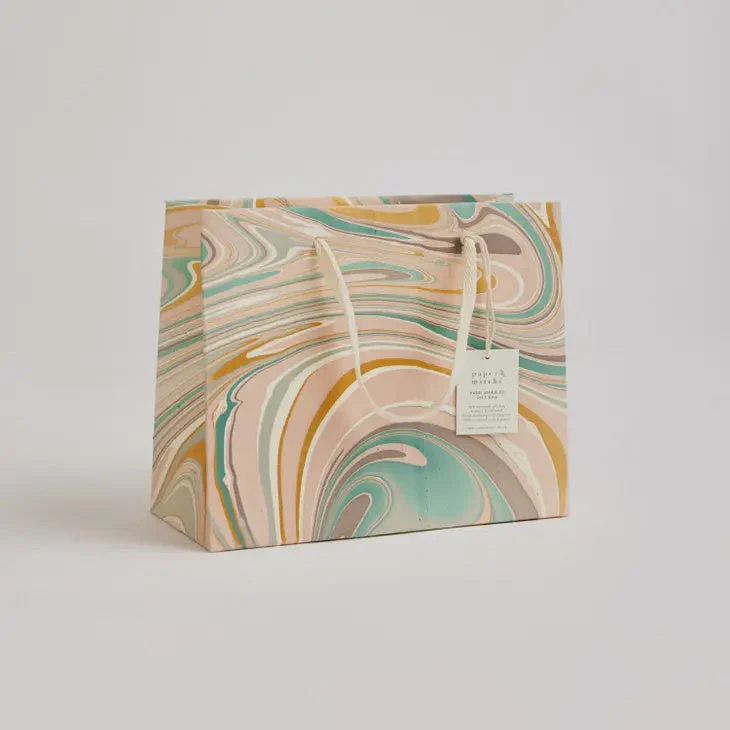 Paper Mirchi Hand Marbled Medium Gift Bag  Luxe - Image 3