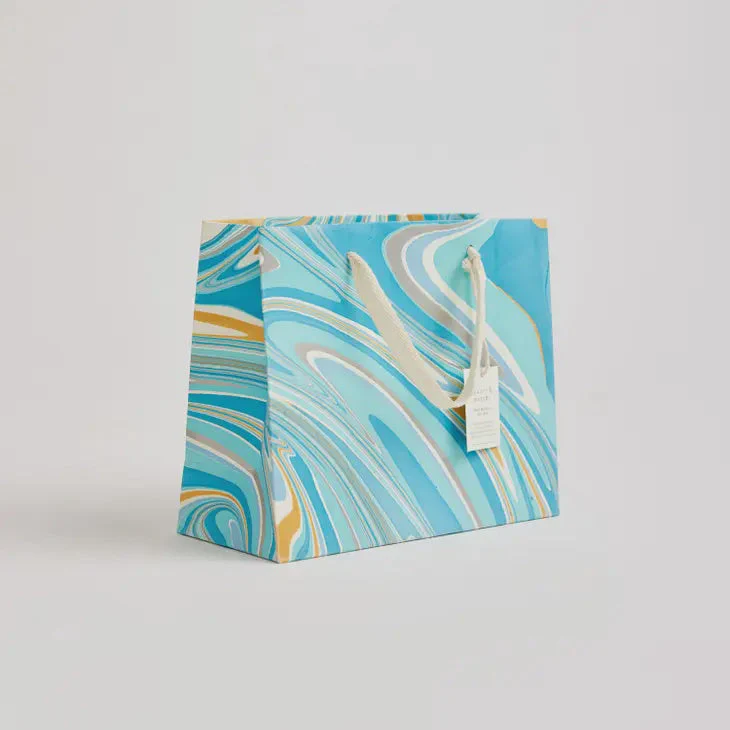 Paper Mirchi Hand Marbled Medium Gift Bag  Luxe - Image 4