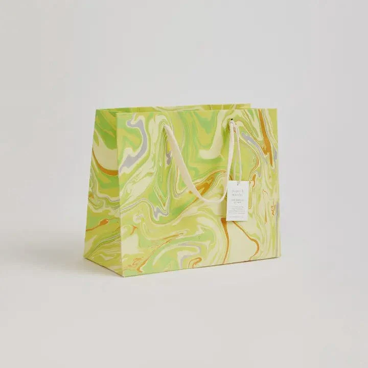 Paper Mirchi Hand Marbled Medium Gift Bag Pastel - Image 3