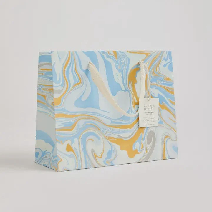 Paper Mirchi Hand Marbled Medium Gift Bag Pastel - Image 4