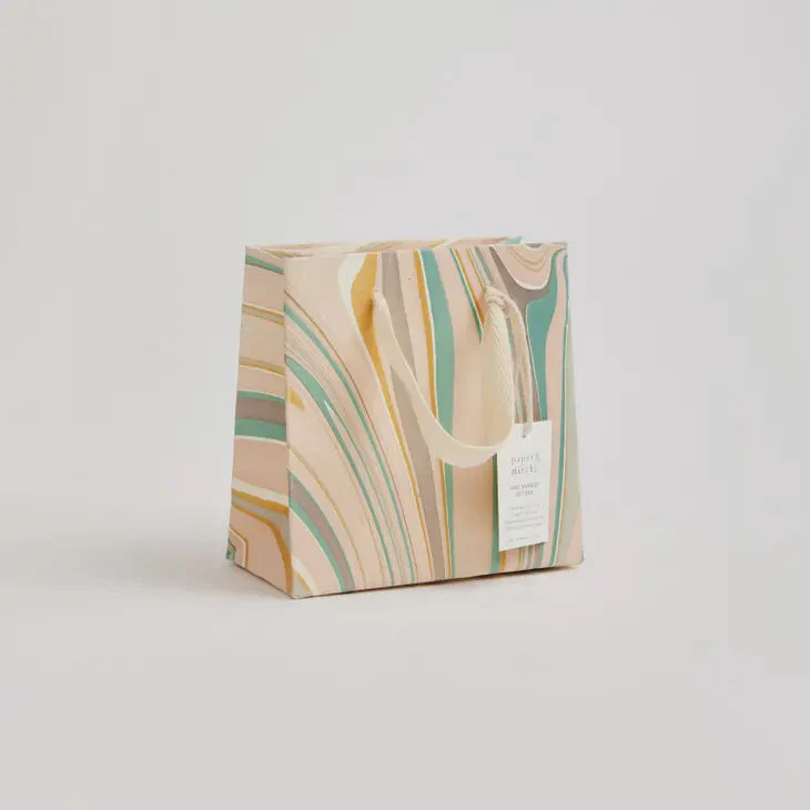 Paper Mirchi Hand Marbled Small Gift Bag Luxe - Image 3