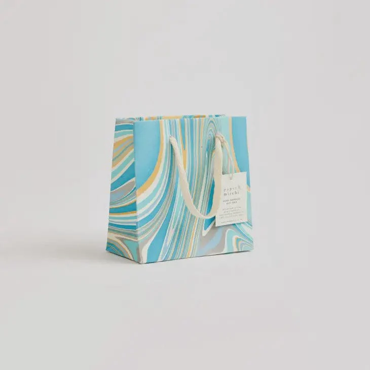 Paper Mirchi Hand Marbled Small Gift Bag Luxe - Image 4