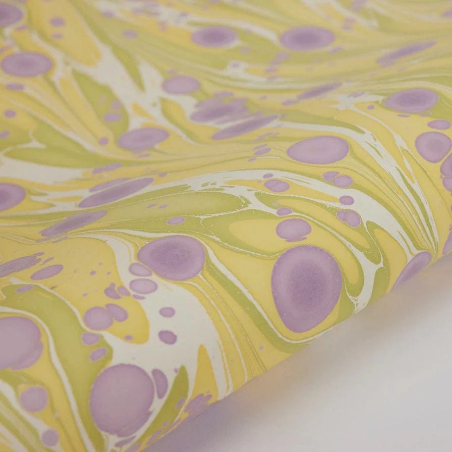 Paper Mirchi Hand Marbled Wrapping Paper Sheets Cosmos Wisteria