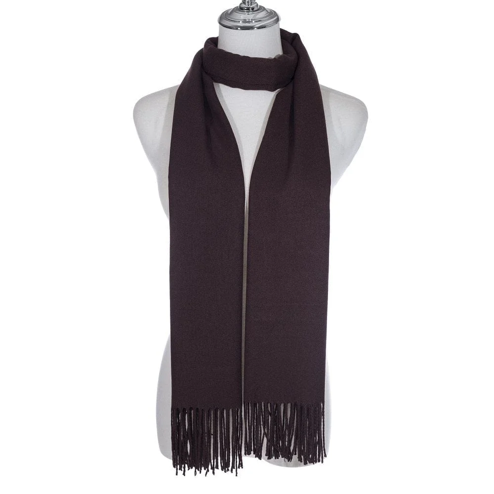 Park Lane Luxury Scarf Pashmina Chocolate - Image 2