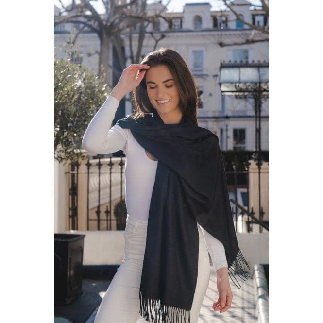 Park Lane Luxury Super Soft Scarf Pashmina in Raven Black