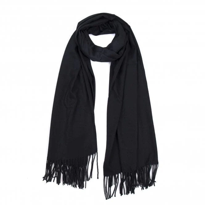 Park Lane Luxury Super Soft Scarf Pashmina in Raven Black - Image 2