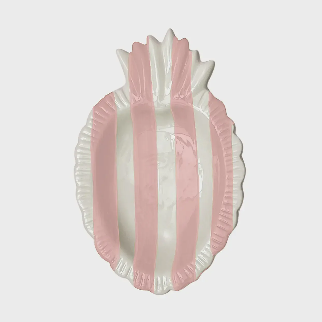 Pink Striped Ex Voto Dish