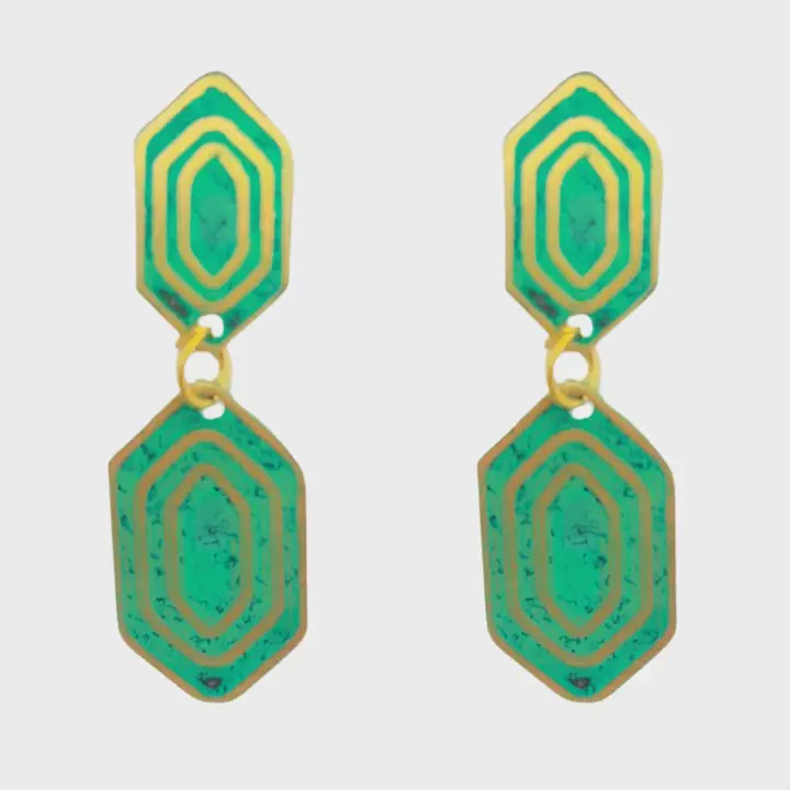 Reva Earrings Green