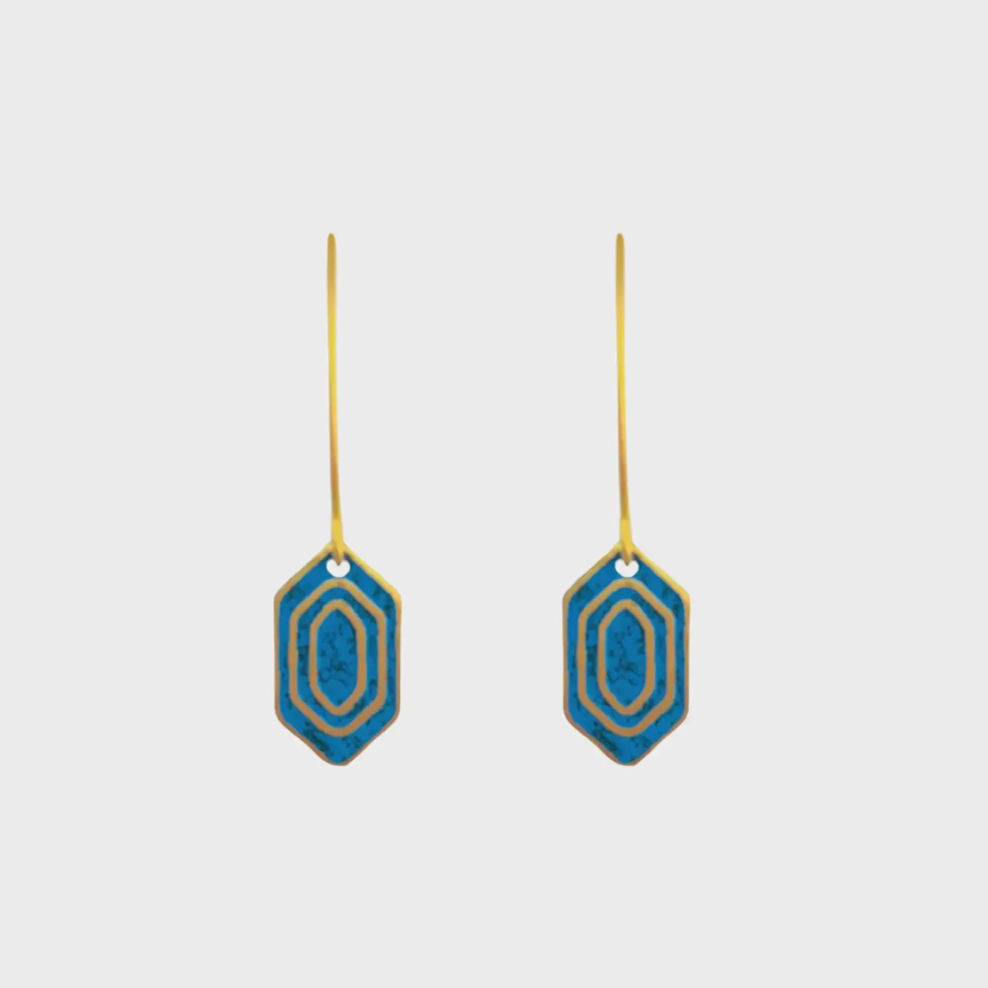 Reva Hook Earrings Blue