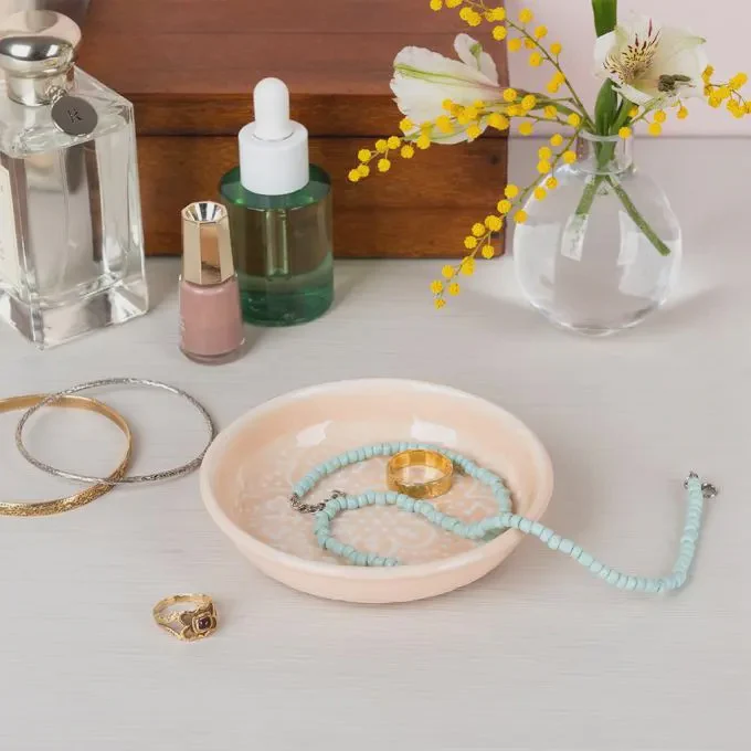 Rex Enamel Trinket Dish - Pale Pink