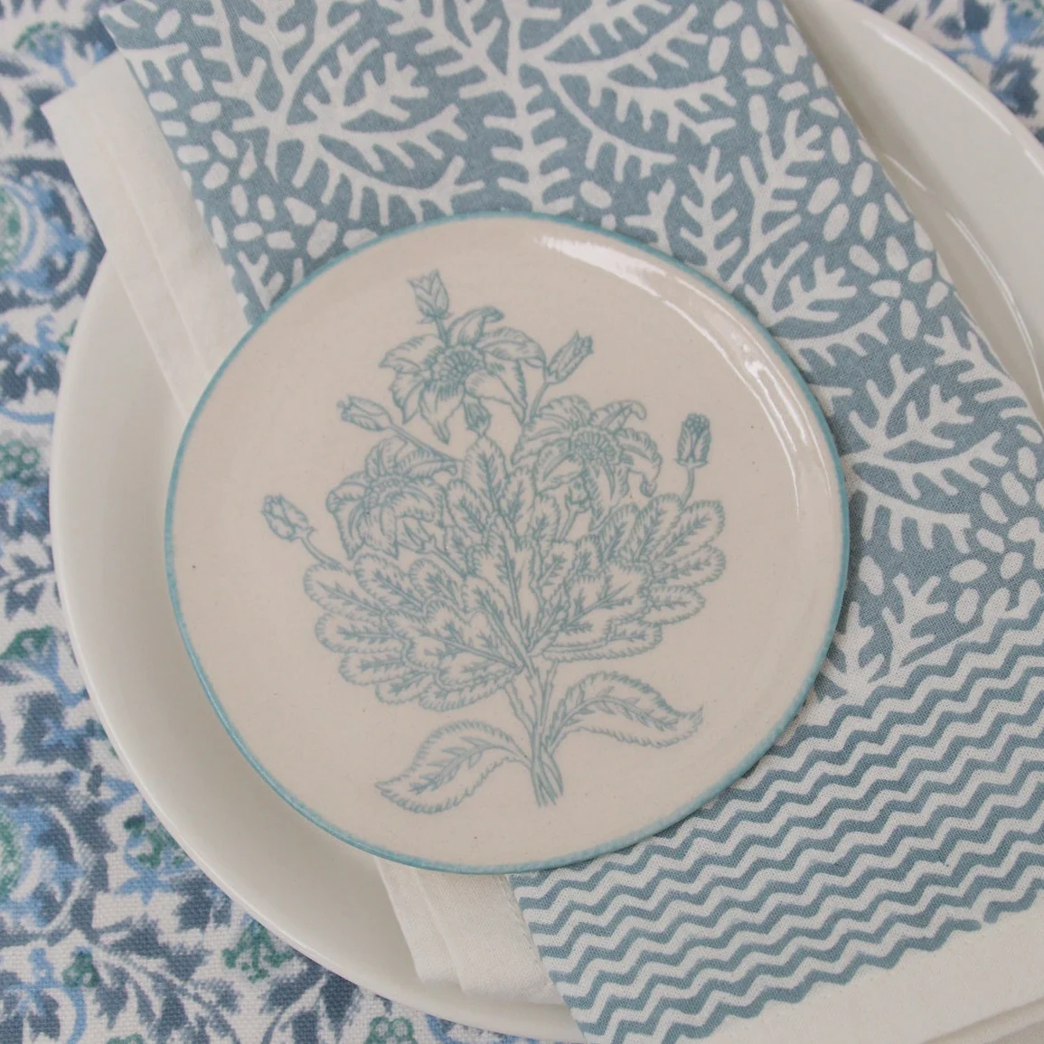 Rozablue Little Plate Tree of Life Block Print