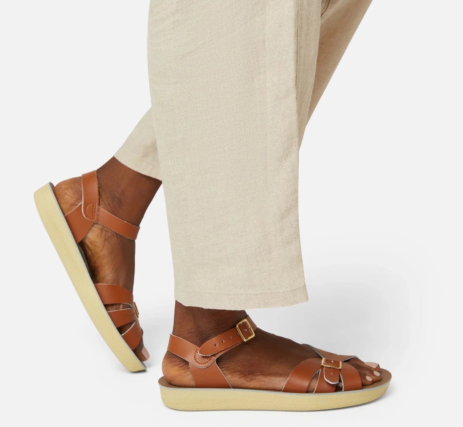 Salt Water Boardwalk Tan Women's Sandals - Image 4