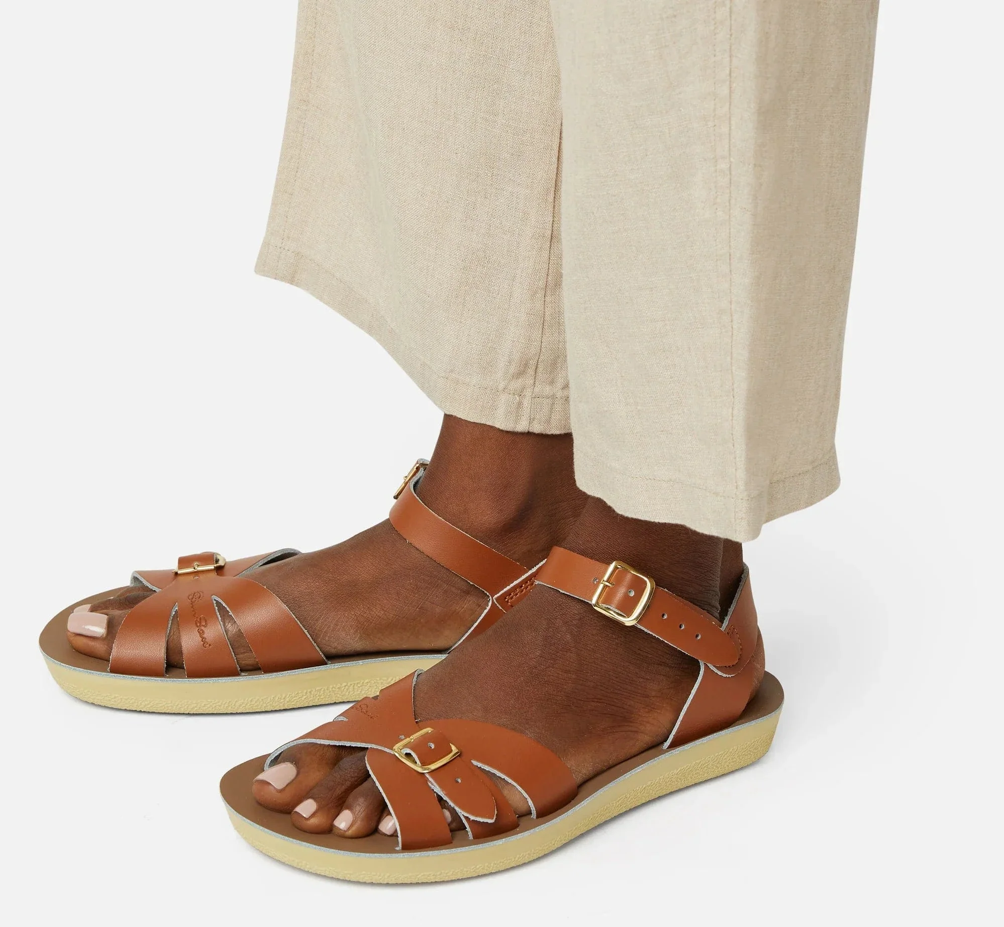 Salt Water Boardwalk Tan Women's Sandals - Image 5