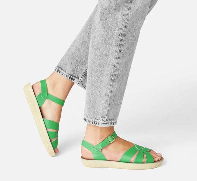 Salt Water Swimmer Kelly Green Women's Sandals - Image 4