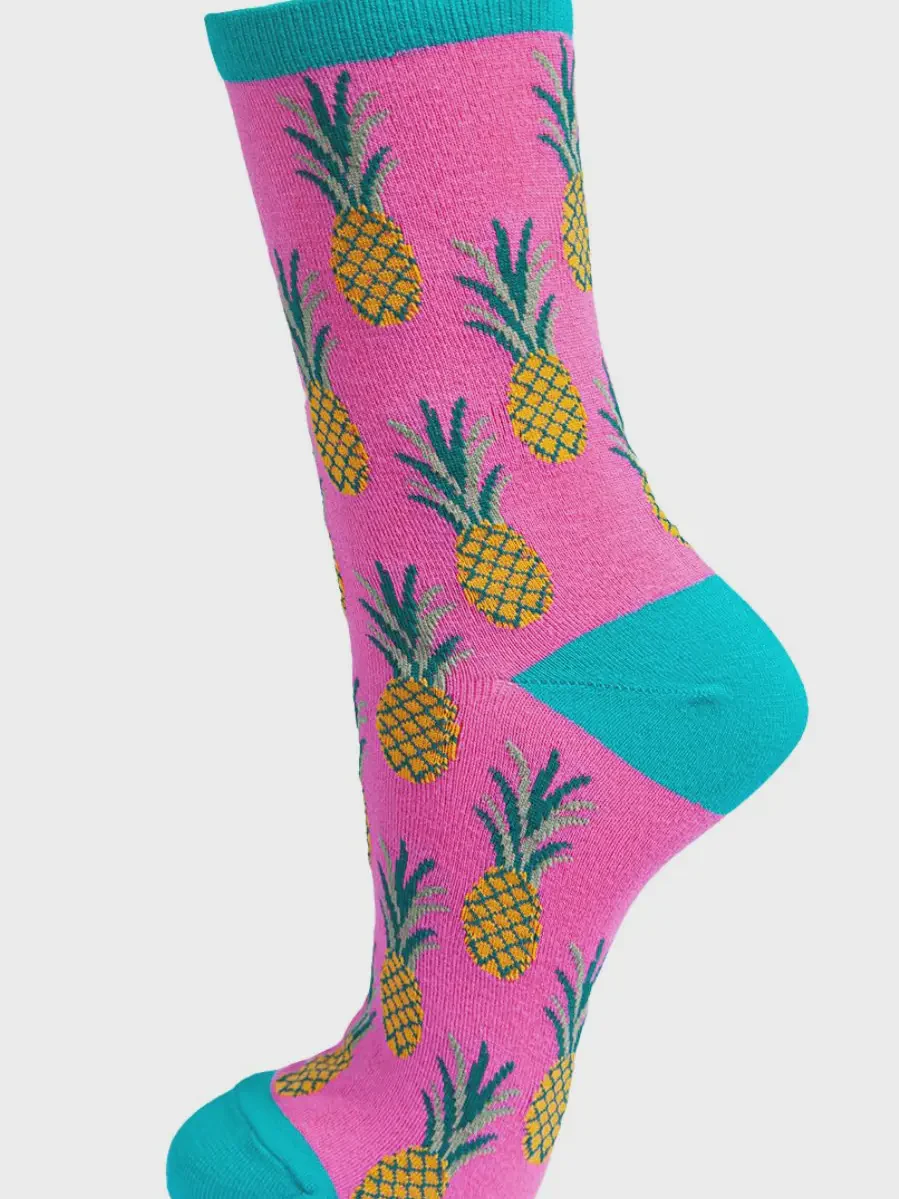 Sock Talk Women's Bamboo Sock Pineapple