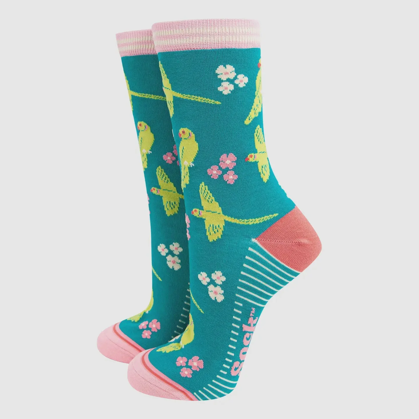Sock Talk Women's Bamboo Socks Parakeets