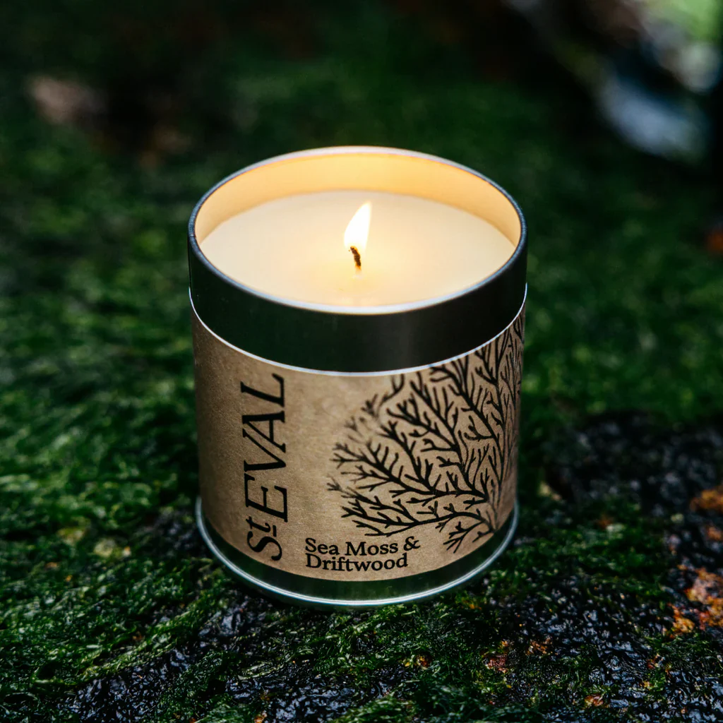 St Eval Sea Moss & Driftwood Candle Tin - Image 3