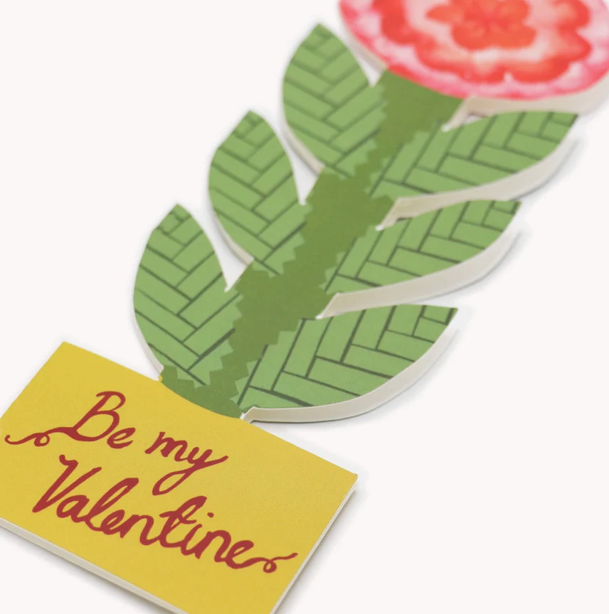 Tall Flower, Be My Valentine Card - Image 2