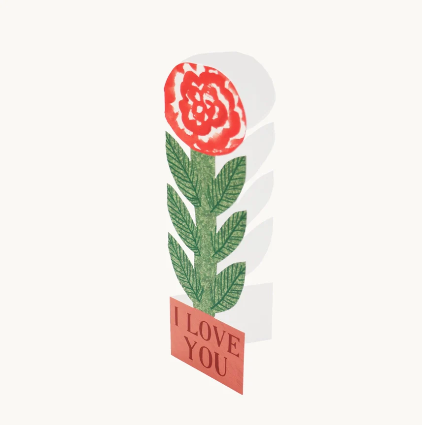 Tall Rose, I Love You Card - Image 2