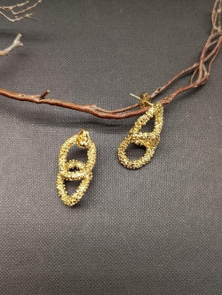 Textured Double Hoop Earrings