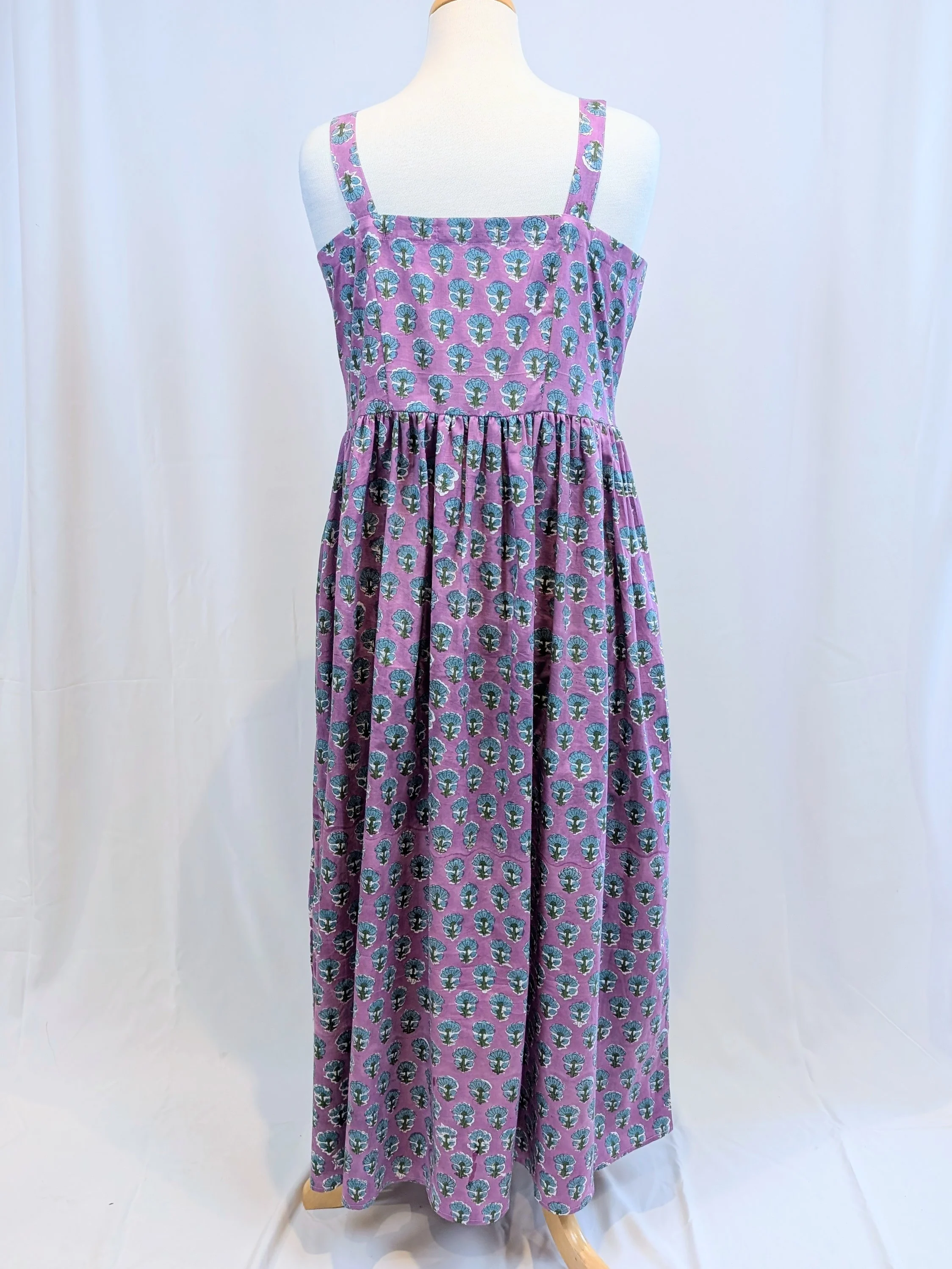 Twinflower Giada Cotton Dress in Purple Repeat - Image 2