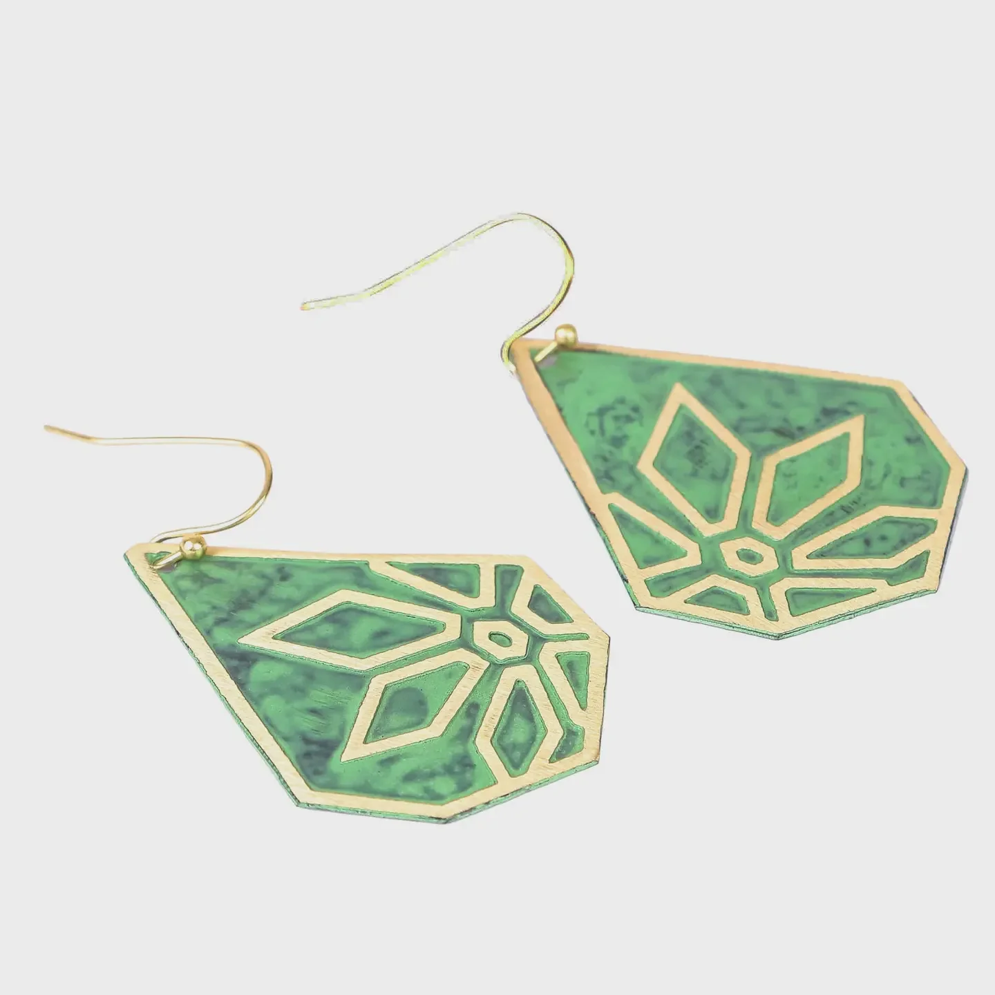 Vaatika Teardop Earrings Green