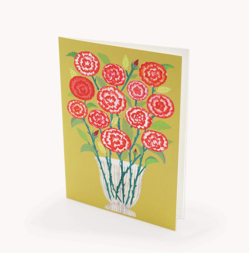 Valentines Card A Dozen Red Roses On Yellow - Image 2